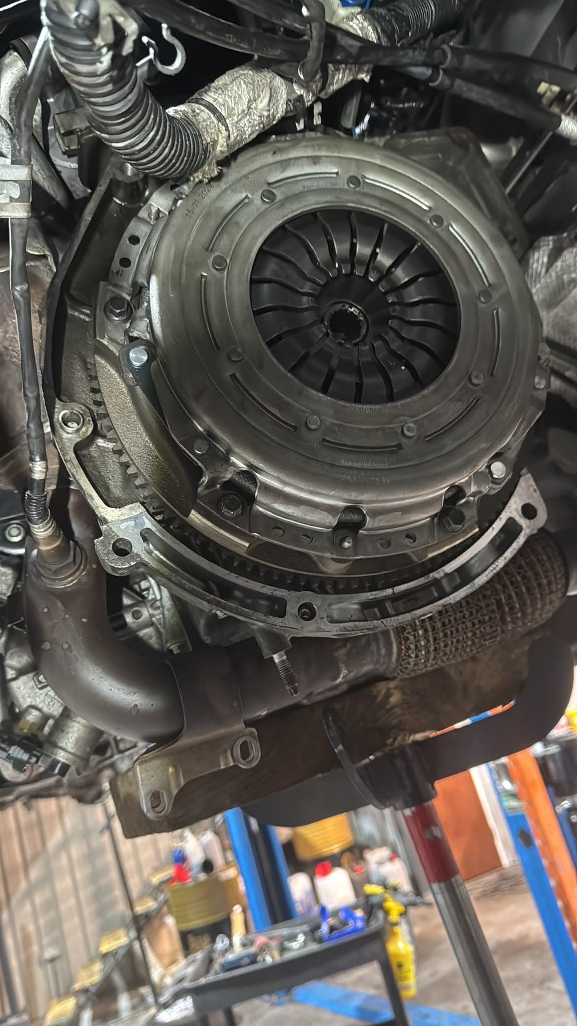 Mechanic working on a car