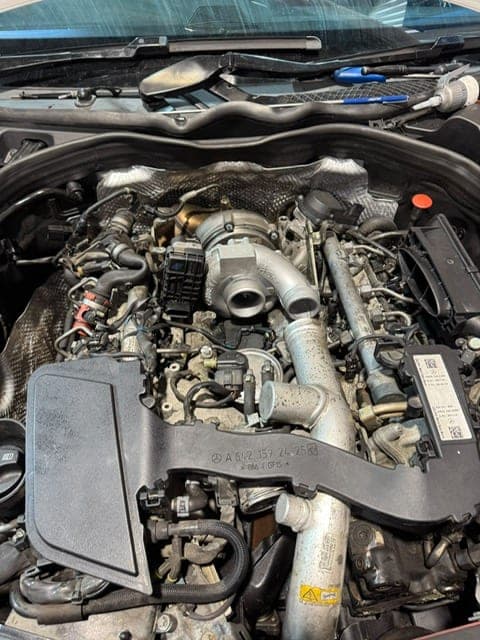 Mechanic working on a car
